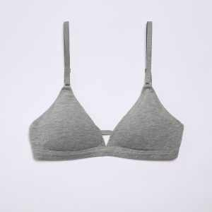 Supima® Cotton Wirefree Bra Heather Grey