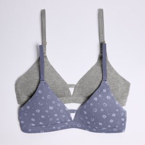 Supima® Cotton Wirefree Bra Heather Grey
