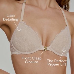 Lace Racerback Lift Up Bra Peony